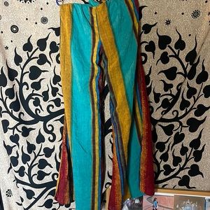 Bootcut long pants, thin material